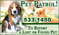 Pet Patrol! 533-1450 To report a lost or found pet Pet Patrol! 533-1450 To report a lost or found pet