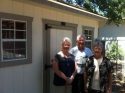 New Shed (From left to right) Carol Jones, MSC Board Member; Bob Wagner, MSC Site Manager; and Chyrl Hillis, CCF Board Member.png