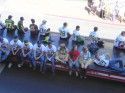 Football Players in the Homecoming Parade