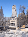 Rim Fire damage at Spinning Wheels Resort on the Middle Fork