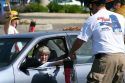 Firefighters collect donations along Mono Way