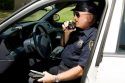 Crime - policeman in car