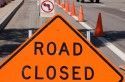 Traffic - road closed sign