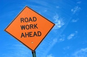 Road Work Ahead Sign