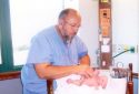 Dr. Warren Borgquist with baby