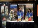 Lisa Mayo with the Calaveras Visitors Bureau (left) and Lisa Boulton with Cave & Mine Adventures (right).