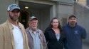 Rhett Schuller, James Brisco, Renee Lyn Rivera and Jason Brisco outside the Tuolumne County Courthouse