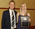 Lexi Kopf with UC Irvine Soccer Coach Scott Juniper