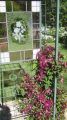 Bowlsby clematis and stained glass arbore