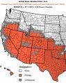 Primary and contiguous counties designated under amended drought fast-track rule