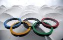Olympic rings outside London basketball arena