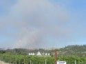 View of fire from Pennsylvania Gulch Road