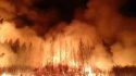 Night photo of the Rim Fire