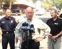 Governor Jerry Brown In Tuolumne During 2013 Rim Fire