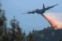 C-130 Drops Retardant Rim Fire 08-30-13