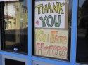 Fire Fighter Thank you sign