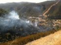 Vegetation fire off Old Priest Grade