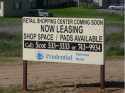 Sign For New Shopping Center Near Standard