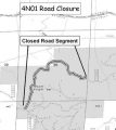 Map of 4N01 closure
