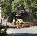 Loader Clearing Big Oak Flat Road