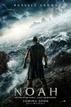 Noah standing on Ark amongst flood waters
