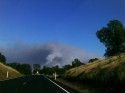 Hunters Fire Visible From Highway 120 Monday