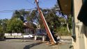 SUV into power pole on Stewart Street
