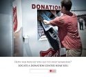 Salvation Army slide-drop-off donation box