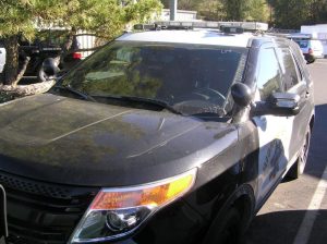 CHP patrol car equipped with license plate scanning camera