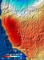 NASA satellite image trend in water storage 2011 to 2014