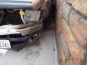 Pick-up crashed into Mono Way retaining wall