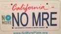California's No Mre Plate