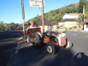 Tractor and antique wagon