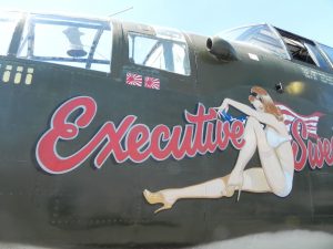 The B-25 J Mitchell "Executive Sweet", operated by American Aeronautical Foundation, arrives at Columbia Airport, June 19, 2015