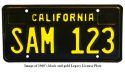1960’s black and gold Legacy License Plate