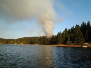 Big Creek Fire from Pine Mountain Lake