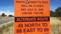 Ebbetts Pass closure sign