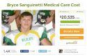 Bryce Sanguinetti gofundme Medical Cost page
