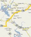 Highway 108 (Yellow), showing Yosemite Junction/120 and E Junction 49/Sonora