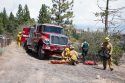Emegency crews at the HWY108 fatal accident