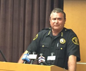 Calaveras County Sheriff Gary Kuntz holds a press conference on the Rail Road Flat area triple murder