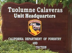 Cal Fire Tuolumne Calaveras Unit HQ sign