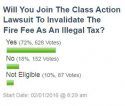Class Action Lawsuit Fire Fee Poll
