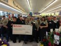 Save Mart 2016 Donation to scholarship fund: (left to right) Barbara Boyd White, CCF BOD Member & Scholarship Committee Chair, Steve Saippa, Assistant Store Manager, Chris Moore, Bakery/Deli Manager and Miguel Torres, Center Store Manager