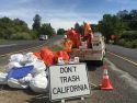 Caltrans litter collected on Highway 108 in Tuolumne County