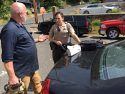 TCSD Deputy Ashely Boujikian returns stolen items to property owner Dave
