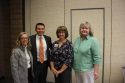 Recognized for 500 hours of service: Colleen Finnegan, Vonnie Hobbs and Ruth McIntyre with Andrew Jahn, President & CEO of Sonora Regional Medical Center
