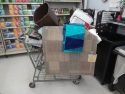 Shopping cart full of items