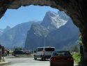 Yosemite Traffic, Landmarks From Tunnel