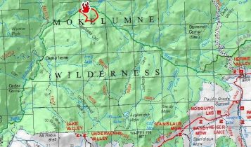 Fire Burning In Mokelumne River Canyon